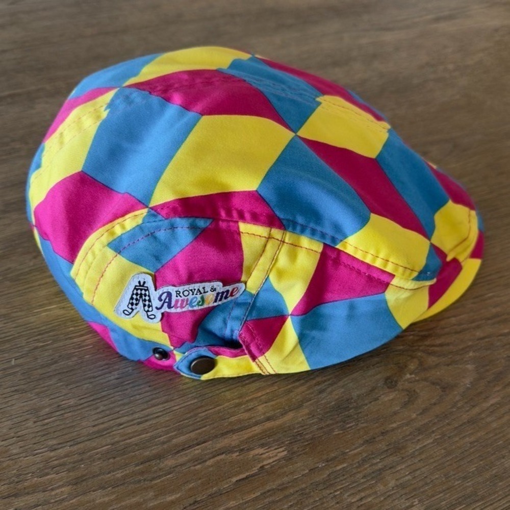 Royal & Awesome Golf Hat-Mens Knicker Bocker Glory Colorful Flat Cap Adjustable